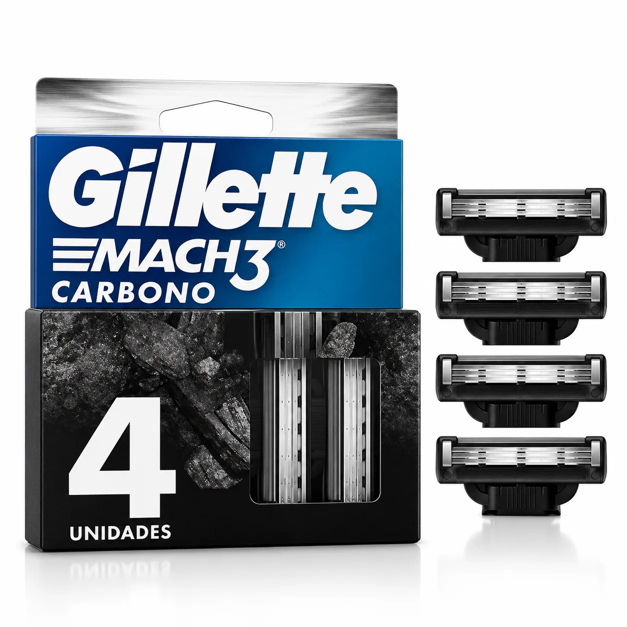 Gillete Mach3 Carbono Cartux4